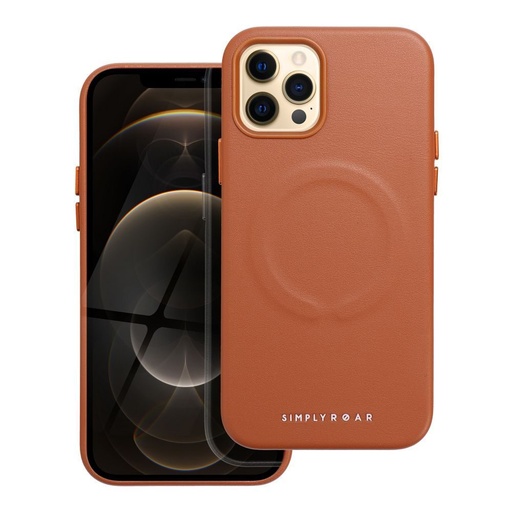 Apple iPhone 12 Pro Roar Leather magsafe zadní kryt (Hnědá)