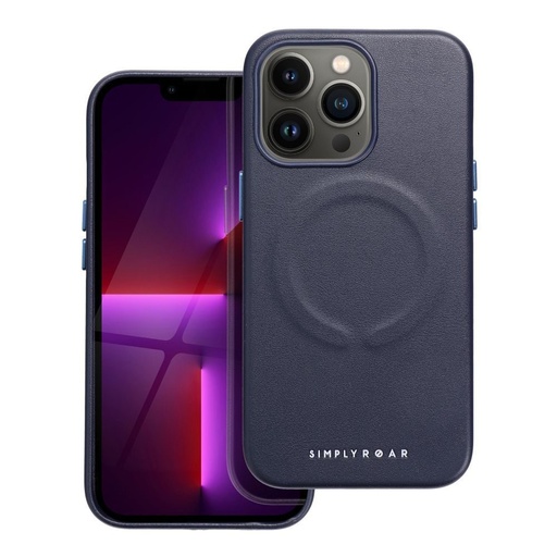 Apple iPhone 13 Pro Roar Leather magsafe zadní kryt (Modrá)
