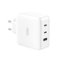 XO CE14 rychlonabíječka max. 100W (Bílá) – 2× USB-C 100W + USB-A 18W, GaN technologie