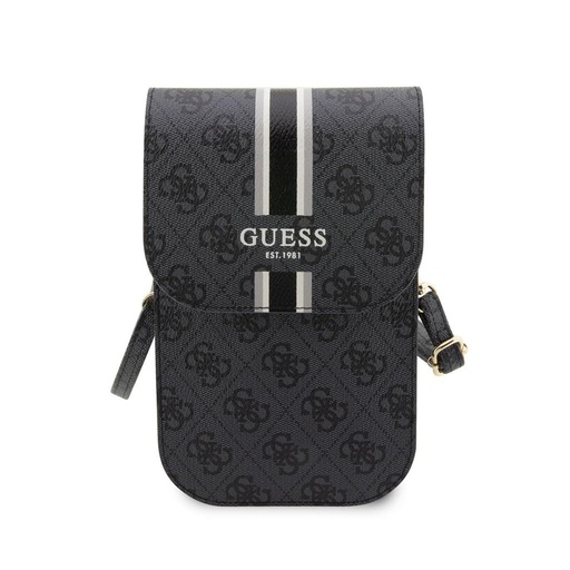 Guess 4G Printed Stripe Phone Bag (Černá) - GUWBP4RPSK