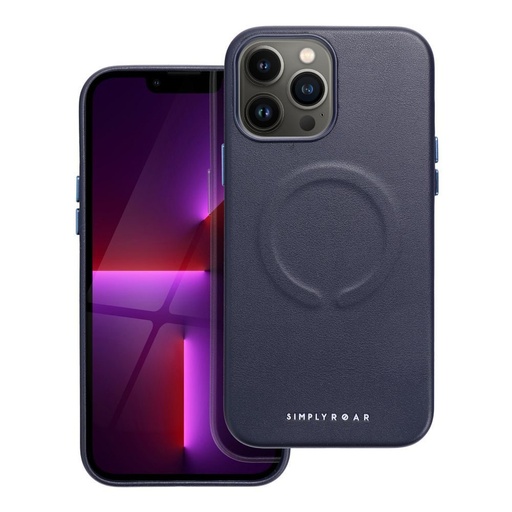 Apple iPhone 13 Pro Max Roar Leather magsafe zadní kryt (Modrá)