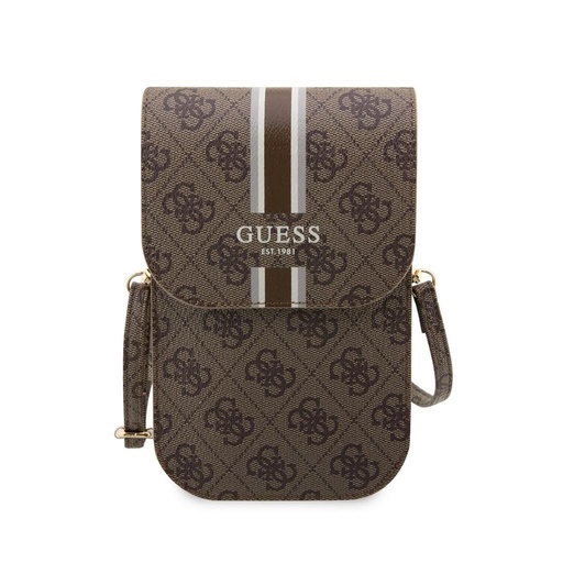Guess 4G Printed Stripe Phone Bag (Hnědá) - GUWBP4RPSW