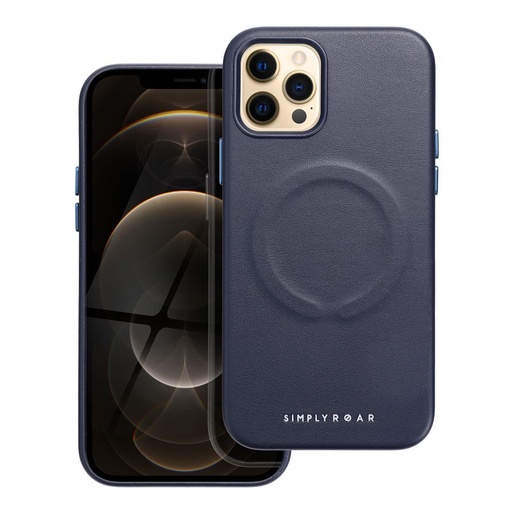 Apple iPhone 12 Pro Roar Leather magsafe zadní kryt (Modrá)