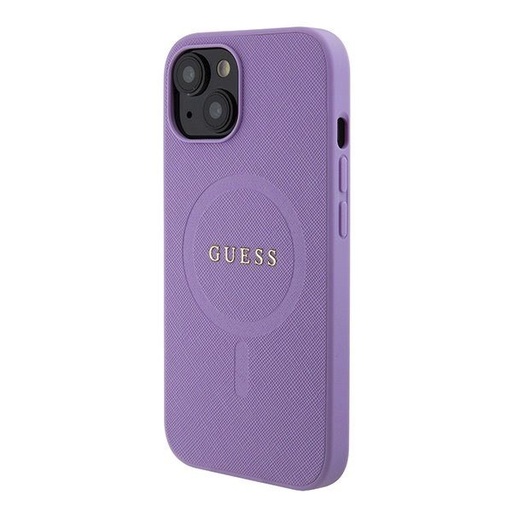 Apple iPhone 15 Plus Guess PU Saffiano MagSafe pouzdro (Fialová) - GUHMP15MPSAHMCU