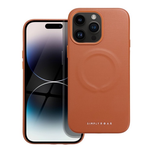Apple iPhone 14 Pro Max Roar Leather magsafe zadní kryt (Hnědá)