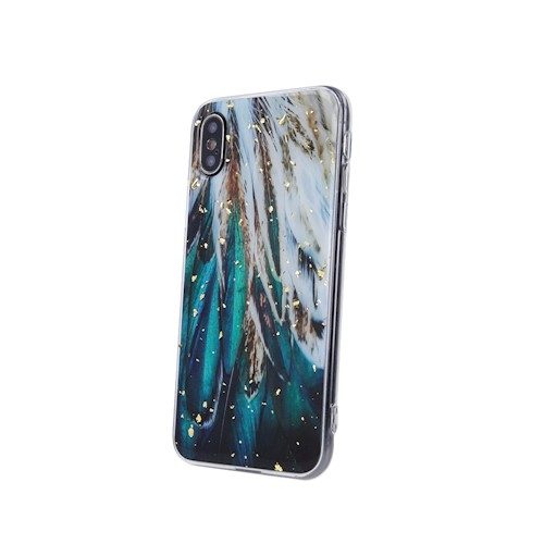 Samsung Galaxy A02s zlatá glam zadní kryt (Pero Vzor)