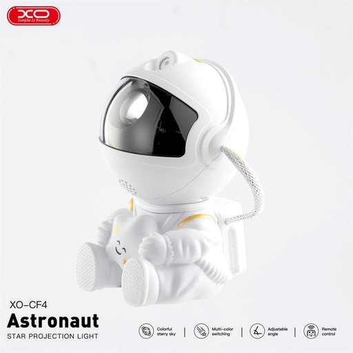 XO CF4 Projektor lampa Astronaut, bílá
