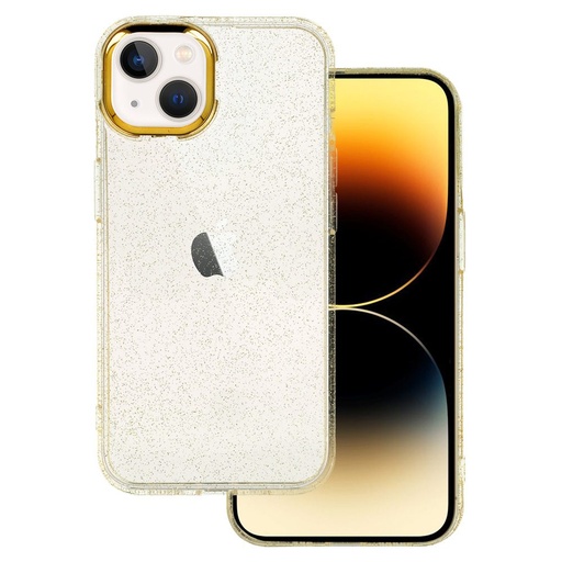 Apple iPhone 14 Glitter zlatá silikonový zadní kryt (Zlatá)