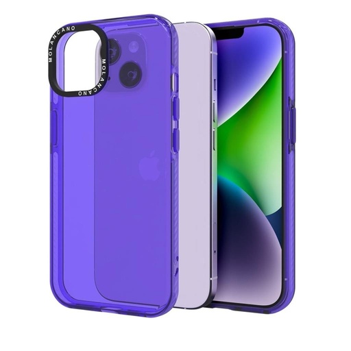 Apple iPhone 15 Plus MOLAN CANO rainbow TPU MAGSAFE zadní kryt (Fialová)