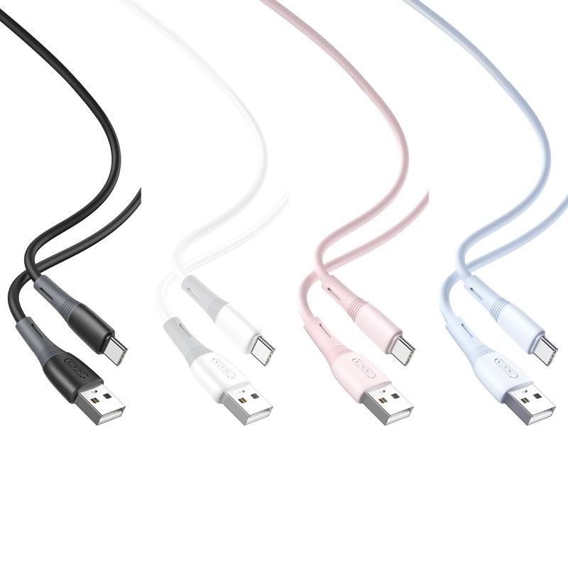 XO NB225 USB-C adatkábel (Kék) – szilikon, kétszínű kivitel