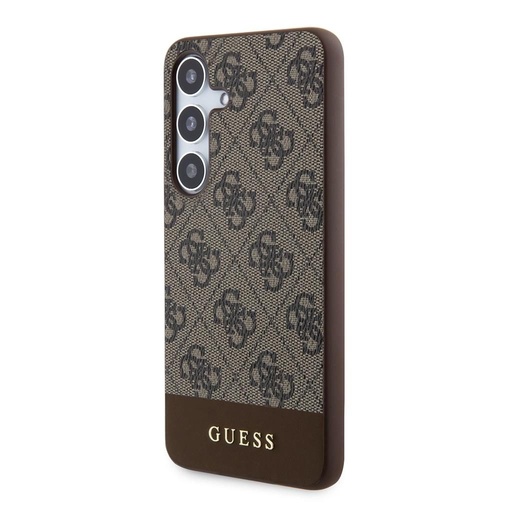 Samsung Galaxy S24+ Guess PU 4G Stripe pouzdro (Hnědá) - GUHCS24MG4GLBR