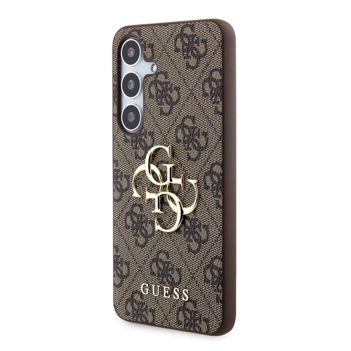 Samsung Galaxy S24+ Guess PU 4G Metal Logo pouzdro (Hnědá) - GUHCS24M4GMGBR