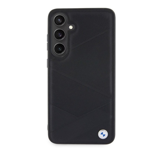 Samsung Galaxy S24+ BMW Signature Leather pouzdro – Metal Logo (Černá) - BMHCS24M23RCGPK