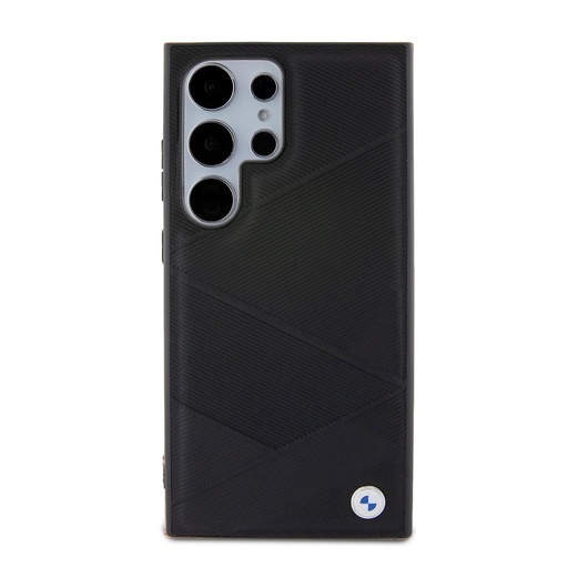 Samsung Galaxy S24 Ultra BMW Signature Leather pouzdro – Metal Logo (Černá) - BMHCS24L23RCGPK