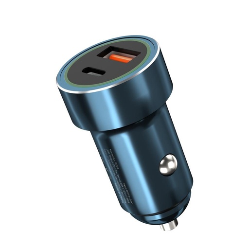 XO CC33 Autní nabíječka, 20W, QC3.0, PD3.0 výstup modrá