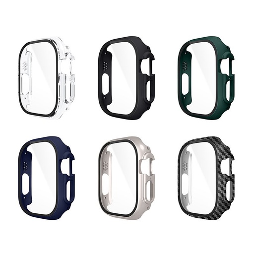 Apple Watch Ultra Hoco WS6 Shadow series pouzdro integrovaný s ochranou displeje (Černá)