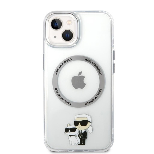 Apple iPhone 13 Karl Lagerfeld MagSafe Compatible IML Karl and Choupette NFT pouzdro (Průhledný) – KLHMP13MHNKCIT
