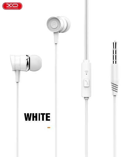 XO EP20 drátový sluchátka, s mikrofonem, 3,5mm Jack s konektorem bílá