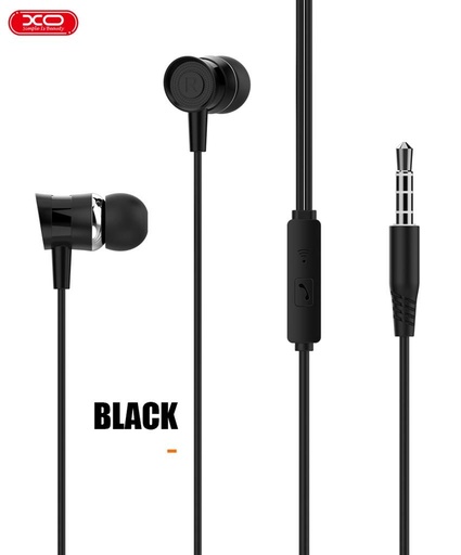 XO EP20 drátový sluchátka, s mikrofonem, 3,5mm Jack s konektorem černá
