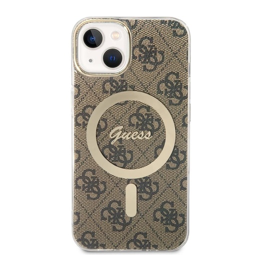 Apple iPhone 13 Guess 4G IML MagSafe pouzdro (Hnědá) - GUHMP13MH4STW