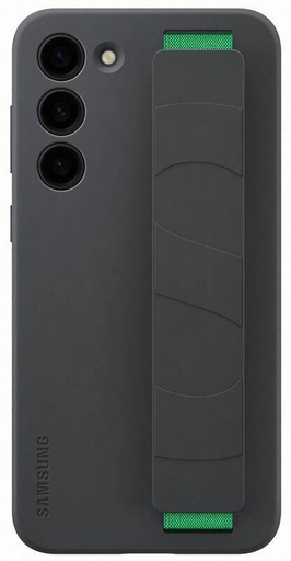 Samsung Galaxy S23 Plus Silicone Cover pouzdro s řemínkem (Černá)