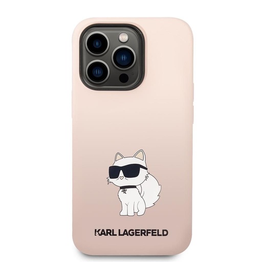 Apple iPhone 14 Pro Karl Lagerfeld Liquid Silicone Choupette NFT pouzdro (Růžová) – KLHCP14LSNCHBCP