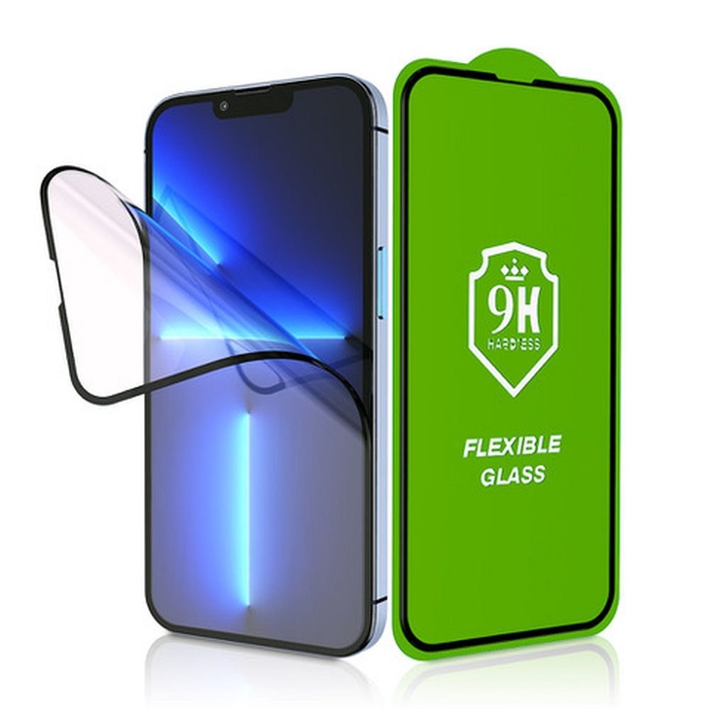 Samsung Galaxy A34 5G 5D flexibilis hybrid üvegfólia átlátszó (fekete peremmel)