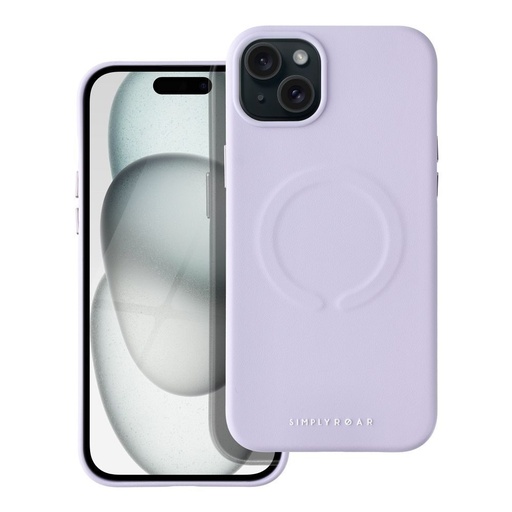 Apple iPhone 15 Plus Roar Leather magsafe zadní kryt (Fialová)