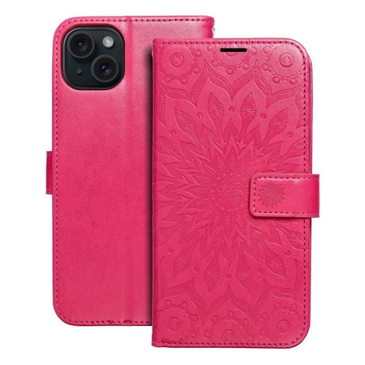 Apple iPhone 15 Plus Forcell MEZZO otevírací pouzdro (Magenta)