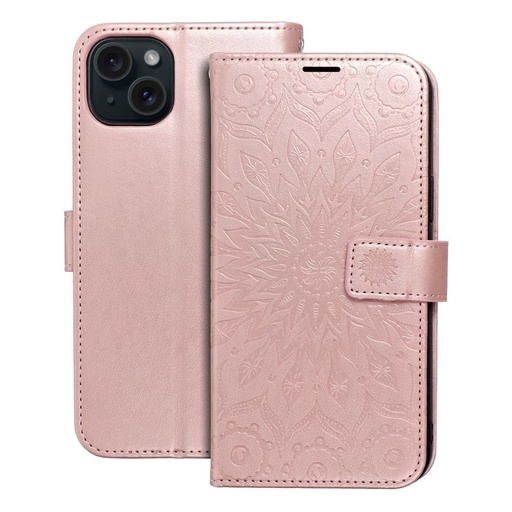 Apple iPhone 15 Plus Forcell MEZZO otevírací pouzdro (Rosegold)