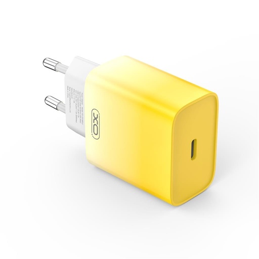 XO CE18 PD 30W rychlonabíječka (Žlutá) – USB-C konektor