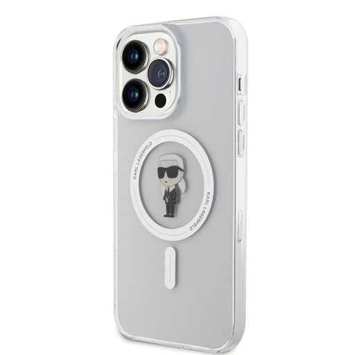 Apple iPhone 15 Pro Max Karl Lagerfeld IML Ikonický MagSafe pouzdro (Průhledný) – KLHMP15XHFCKNOT