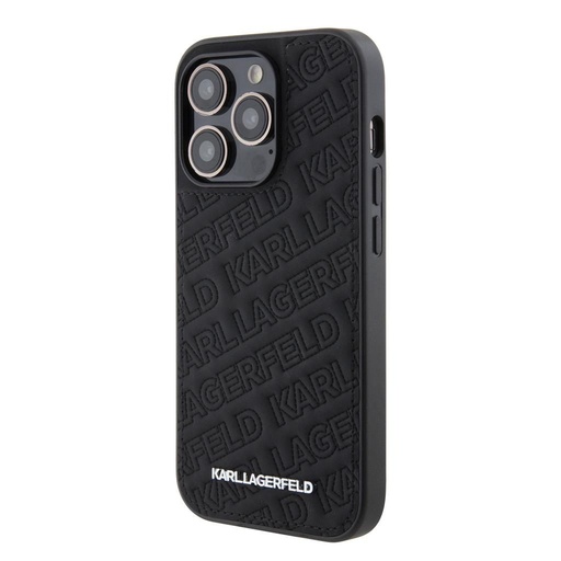 Apple iPhone 15 Pro Karl Lagerfeld PU Quilted Pattern pouzdro (Černá) – KLHCP15LPQKPMK
