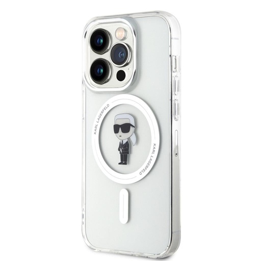 Apple iPhone 15 Pro Karl Lagerfeld IML Ikonický MagSafe pouzdro (Průhledný) – KLHMP15LHFCKNOT