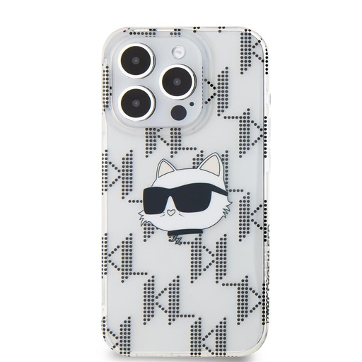 Apple iPhone 15 Pro Max Karl Lagerfeld IML Electroplated Choupette Head pouzdro (Průhledný) – KLHCP15XHKLPCHT