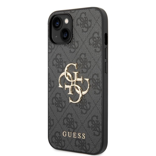 Apple iPhone 15 Guess PU 4G Metal Logo pouzdro (Šedá) - GUHCP15S4GMGGR