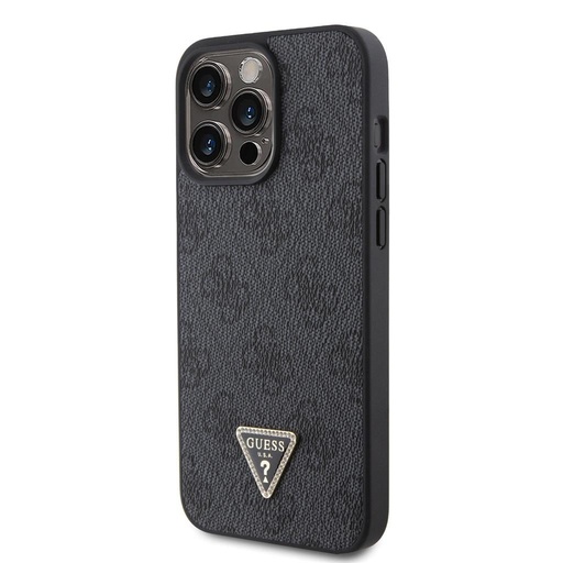 Apple iPhone 15 Pro Max Guess PU 4G Strass Triangle pouzdro (Černá) - GUHCP15XP4TDPK