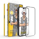 Samsung Galaxy A15 4G / Galaxy A15 5G OX Warrior Mr. Gentleman big arc strapabíró üvegfólia Átlátszó Fekete Keret