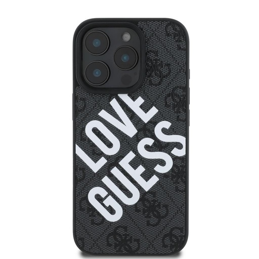 Apple iPhone 16 Pro Max Guess PU Leather 4G Big Love Logo MagSafe pouzdro (Černá) - GUHMP16XP4PLGWK
