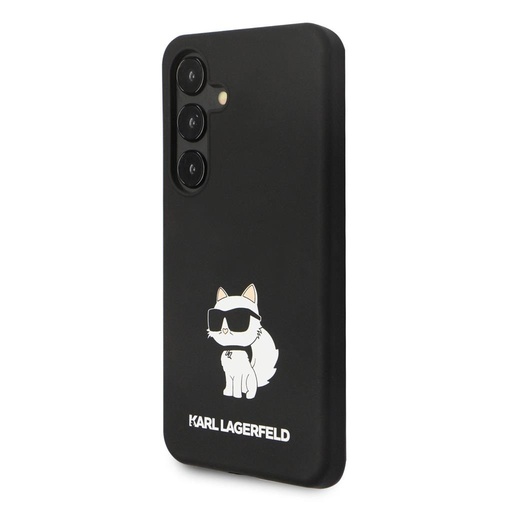 Samsung Galaxy S24 Černá Karl Lagerfeld Liquid Silicone Choupette NFT pouzdro (Černá) – KLHCS24SSNCHBCK
