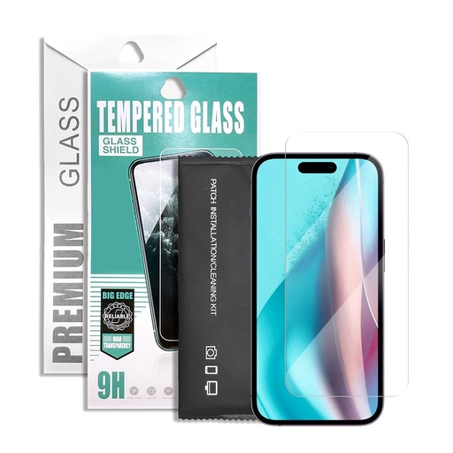 Apple iPhone 16 Pro / 17 / 17 Pro 2,5D prémiový tvrzené sklo (Průhledný)