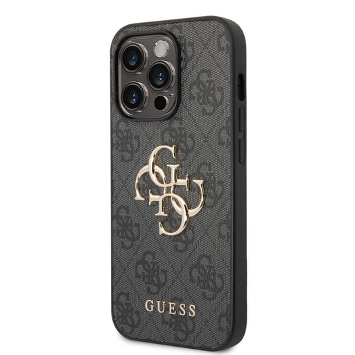Apple iPhone 15 Pro Max Guess PU 4G Metal Logo pouzdro (Šedá) - GUHCP15X4GMGGR