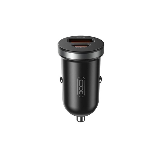 XO CC56 autní rychlonabíječka (PD + QC nabíjení) 30W (Černá)