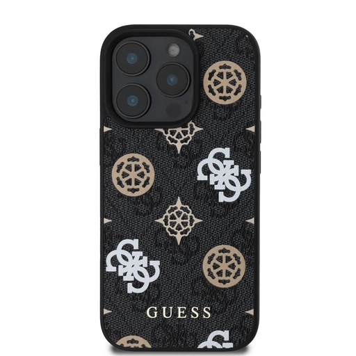 Apple iPhone 16 Pro Max Guess PU 4G Peony MagSafe pouzdro (Černá) - GUHMP16XP4PWPK