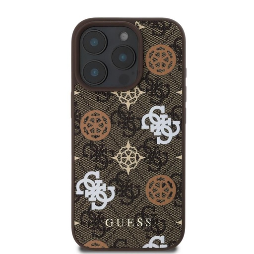 Apple iPhone 16 Pro Max Guess PU 4G Peony MagSafe pouzdro (Hnědá) - GUHMP16XP4PWPW