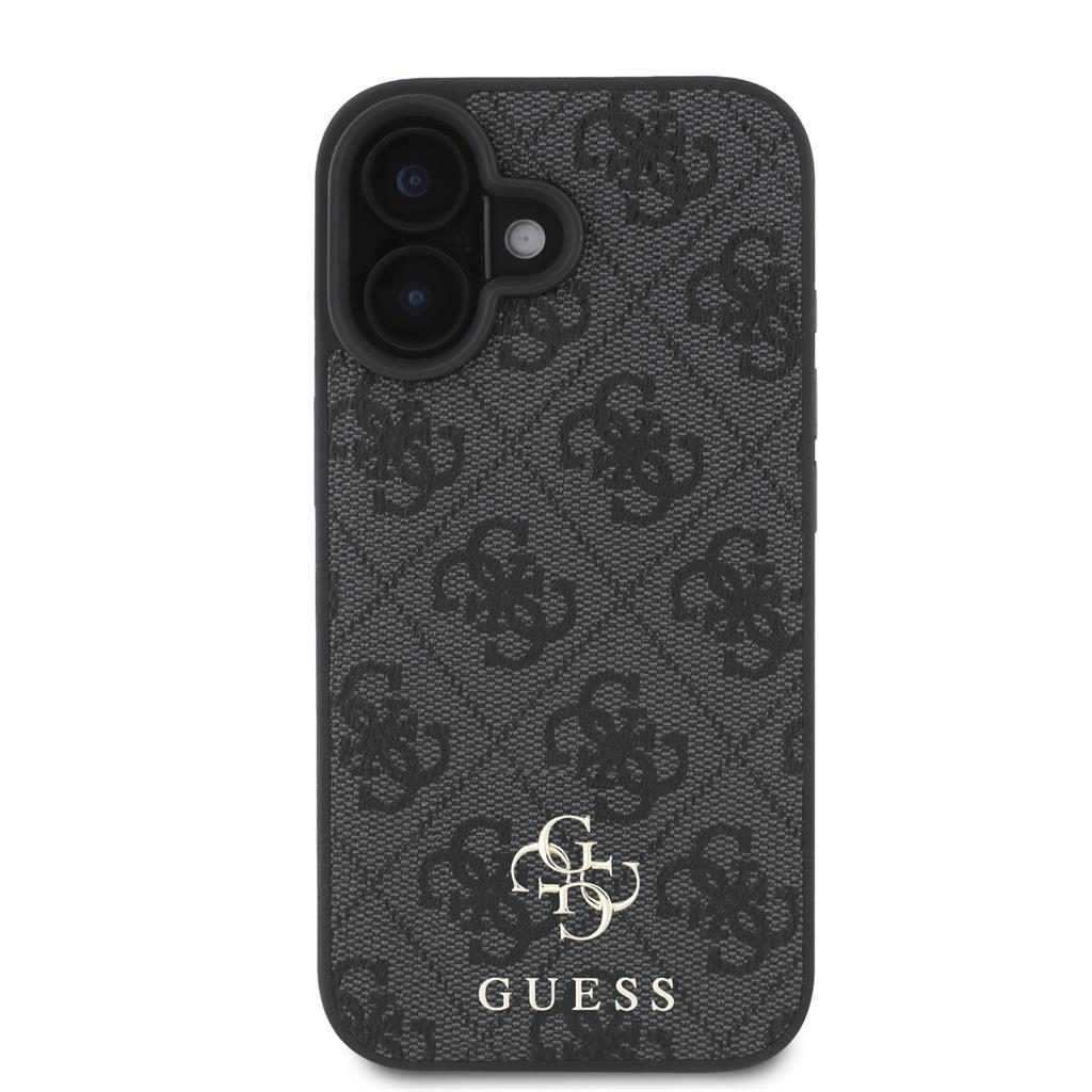 Apple iPhone 16 Guess PU 4G Small Metal Logo MagSafe tok (Szürke) - GUHMP16SP4SM4MK