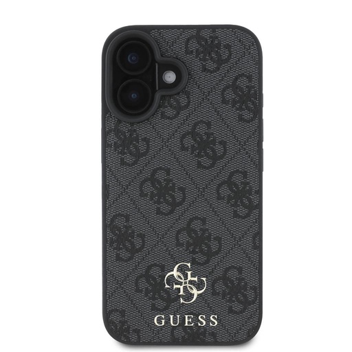 Apple iPhone 16 Guess PU 4G Small Metal Logo MagSafe pouzdro (Šedá) - GUHMP16SP4SM4MK