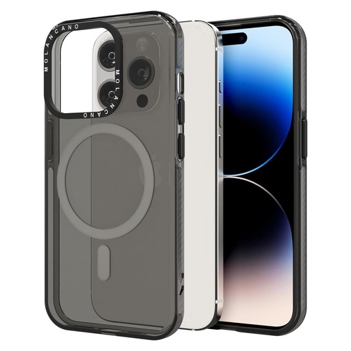 Apple iPhone 16 Plus MOLAN CANO rainbow TPU magsafe zadní kryt (Černá)