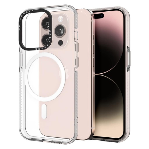 Apple iPhone 16 Pro MOLAN CANO rainbow TPU magsafe zadní kryt (Průhledný)