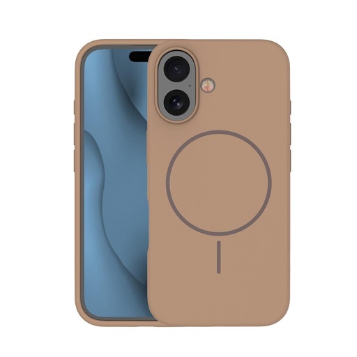 Apple iPhone 16 Silicone Thin magsafe zadní kryt (Hnědá)